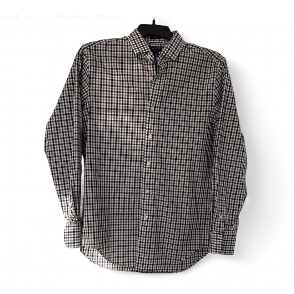 J. Crew Black and White Checkered Shirt